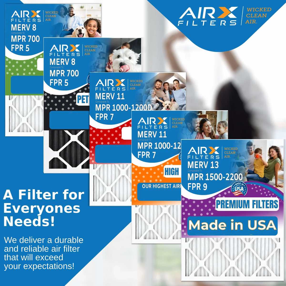 11 16x24x1 HVAC to Furnace CLEAN AIR. Premium USA Made & 1000, Filters 16x24x1 WICKED 4 FPR Pack by MPR 1200 Air MERV Pleated Conditioner AIRX MPR FILTERS 7 Comparable Filter Air Electrostatic Filter