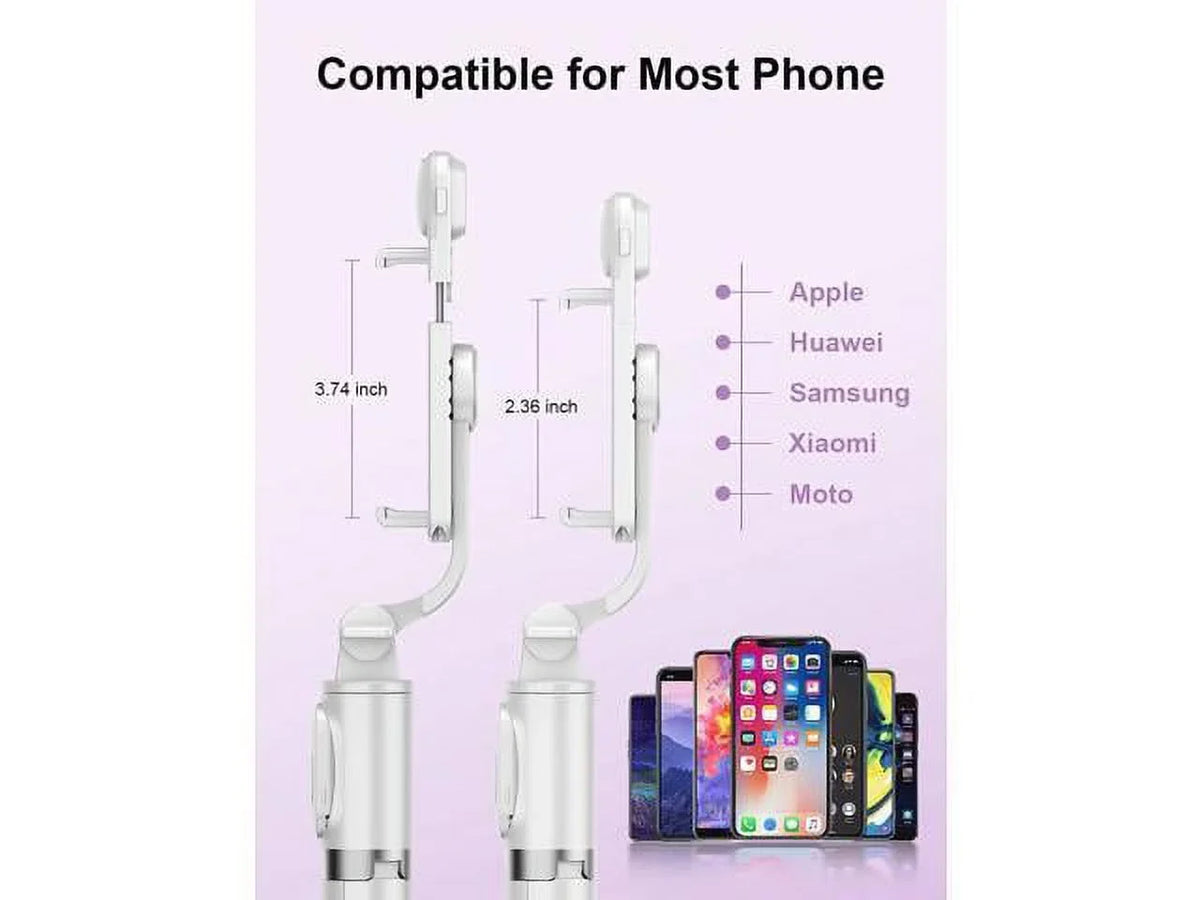 with LED Remote iPhone Android Compatible Phone Ring with with Stick Remote, (White, Extendable Selfie Cell Tripod Light, Q02s) Model and Tripods