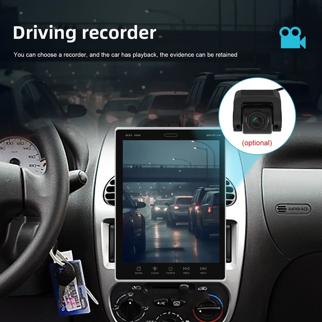 WIFI GPS Radio Bluetooth screen Suppport Rear 2Din Camera Radio Stereo Receiver 9.5Vertical Car FM