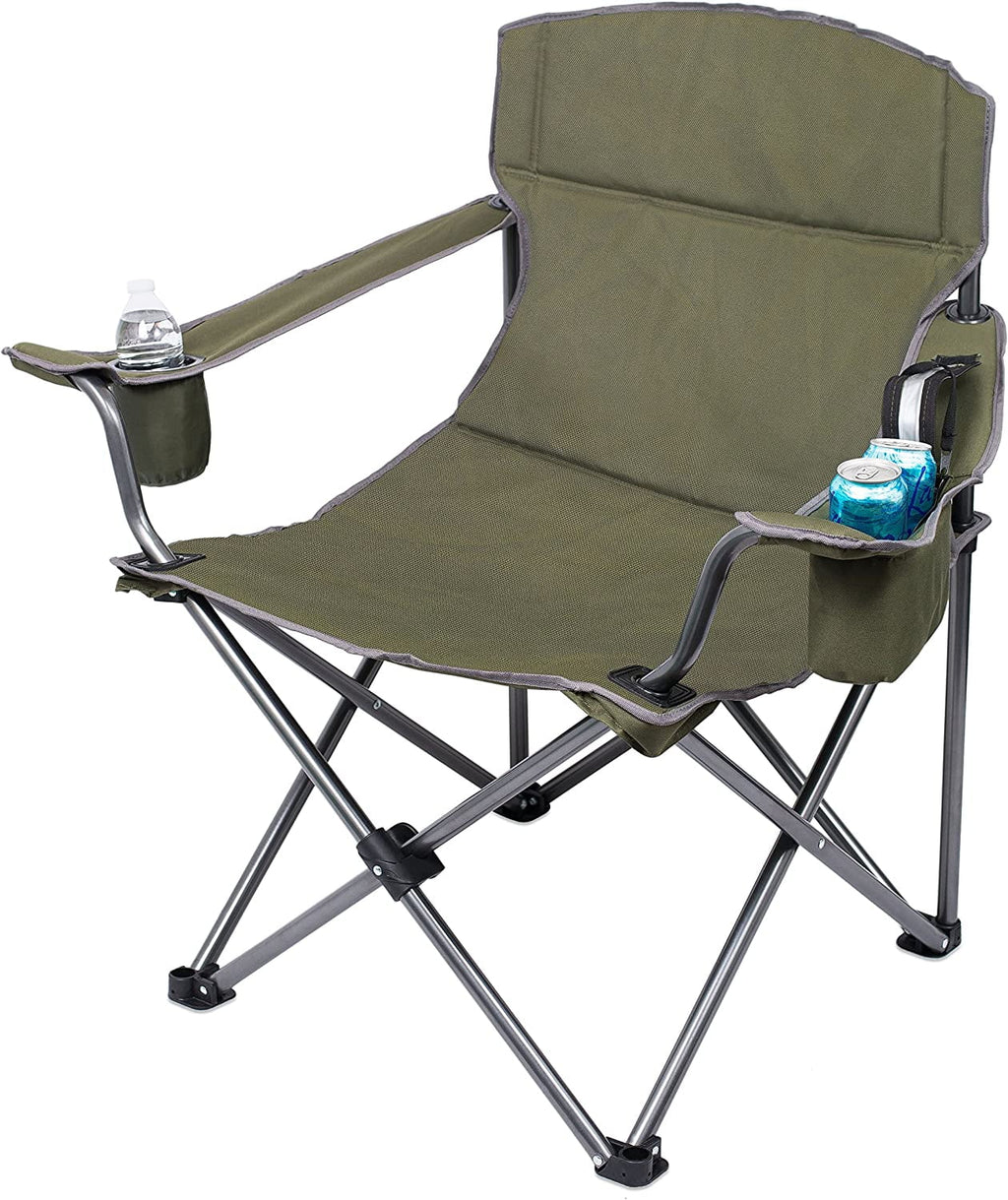Folding Cooler - Chair - Green - - Best Wide Bag Case Extra Quad - Heavy Padded XL - Cup Sports Carrying - - Internet's Beach Duty Holder Camping - Outdoor Insulated -