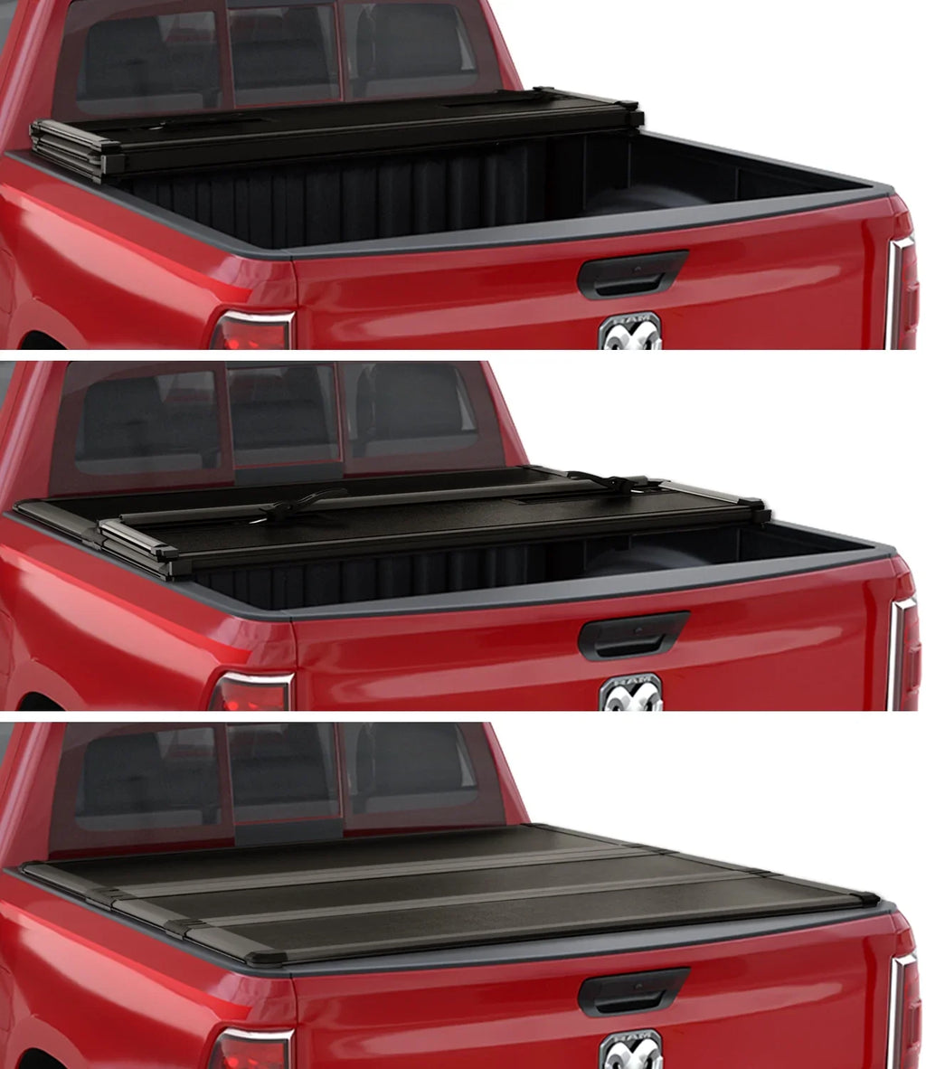 for 2003-2024 & 2500 Tri-Fold 1500 Cover Rambox Professional System Hard Bed | | Truck (74.6in) Bed 3500 Tonneau Kikito 6.4ft Without Deckrail Ram FRP