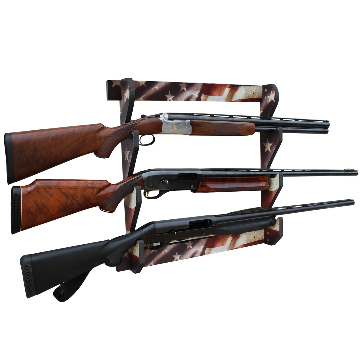 Easy Creek Creations Finish Assembly Wall Americana Rack - Rifle/Shotgun Storage Convenient 3 Display Rush Indoor