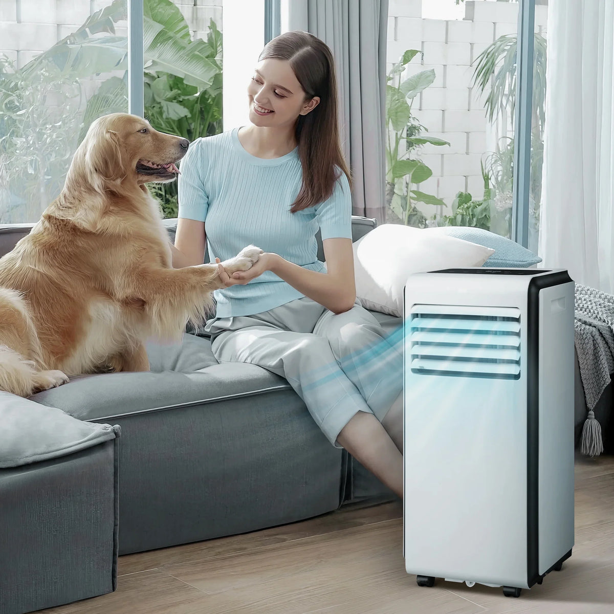 AC Portable BTU ASHARE) 3 Fan, with in BTU KISSAIR Timer 24-Hour Dehumidifier, (10,000 Air 6,000 1 Conditioner,