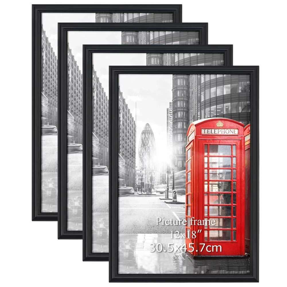 Photo Poster Wall Picture Gallery 12 Black Modern 4 18 Frame x Poster, Pack Frames, for 12x18