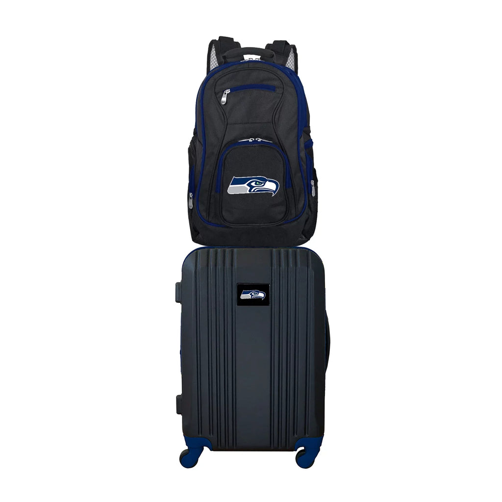 Seattle NFL Seahawks and 2-Piece Backpack Set Luggage