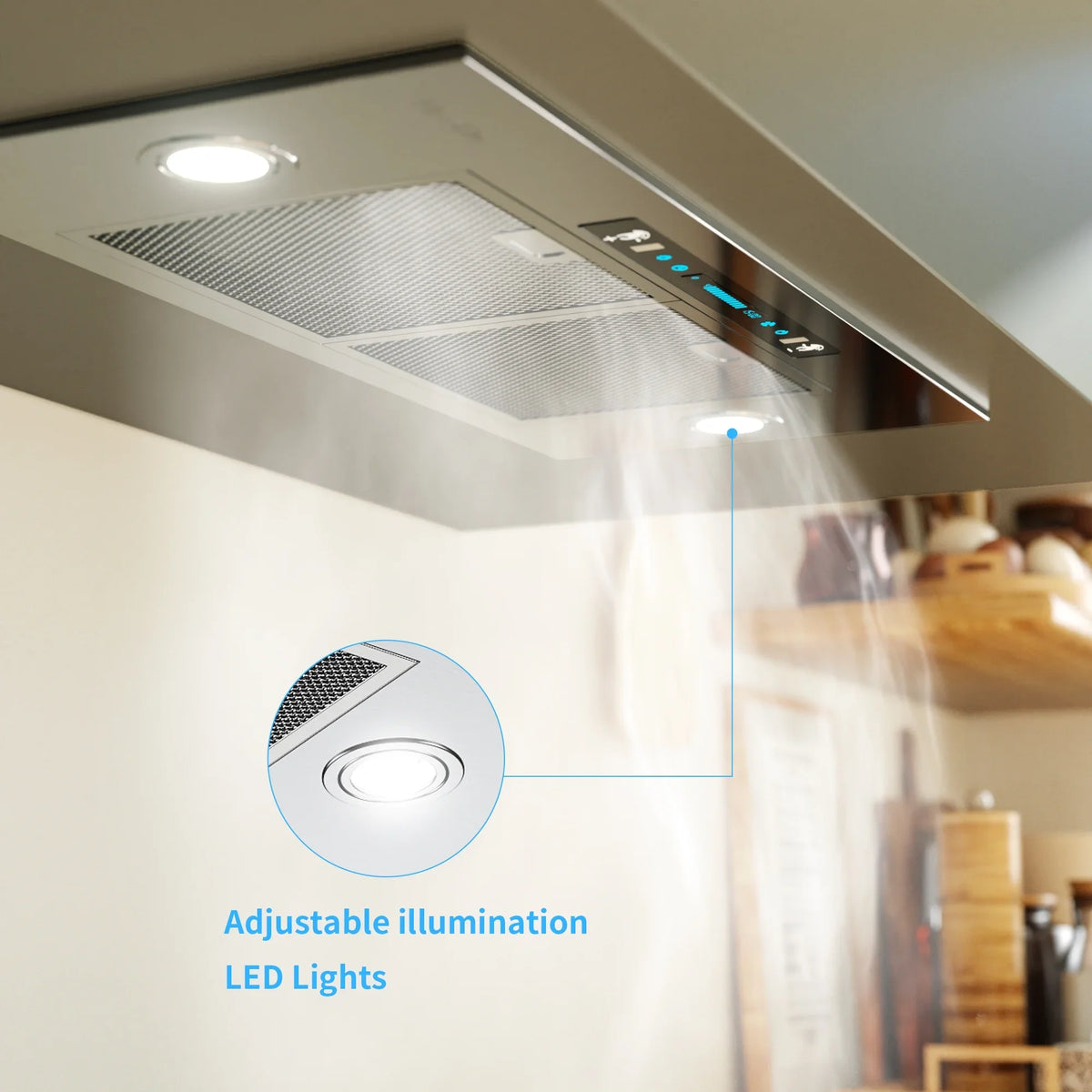 Ductless CFM Convertible Control Gesture 4 Range Stainless (Kit Included), Inch, Speed with Vent Kitchen 36 Insert Hoods 900 Panel, Ducted Steel Inch) (36 Sensing&Touch HisoHu