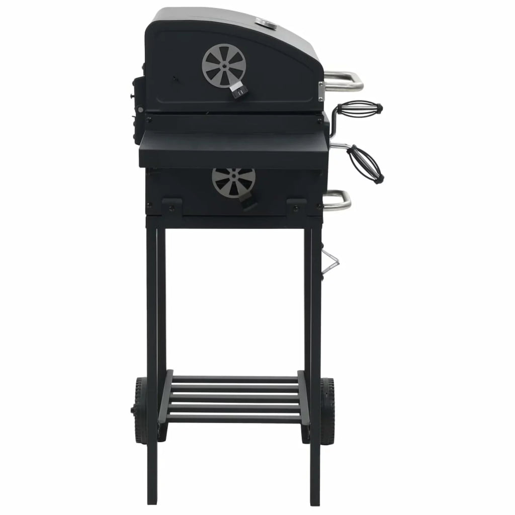 Charcoal-Fueled with Black Grill BBQ Bottom Shelf