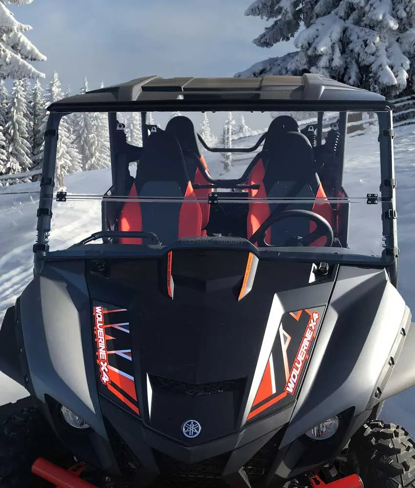 Coat. - Full America! Tough Extreme polycarbonate Wolverine X4 Windshield Made RESISTANT- Folding / Clearly X2 w/Hard Premium (2020 SCRATCH older) Versatility! Yamaha and in