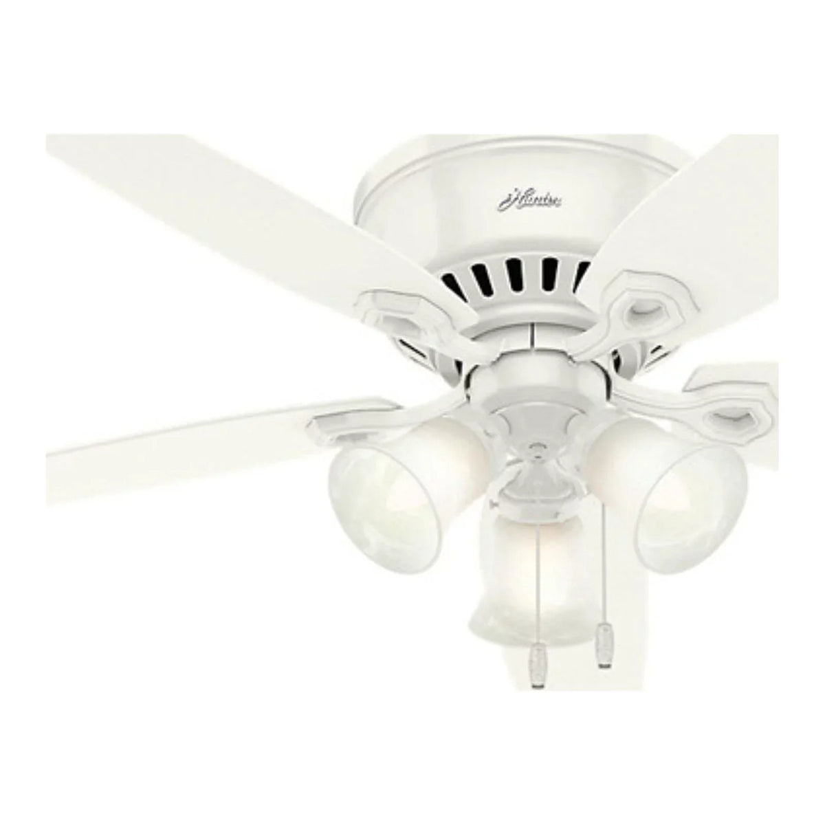 Pull Profile Snow Fan Fan 52" White Company Hunter w/ Ceiling Chain, Builder Low