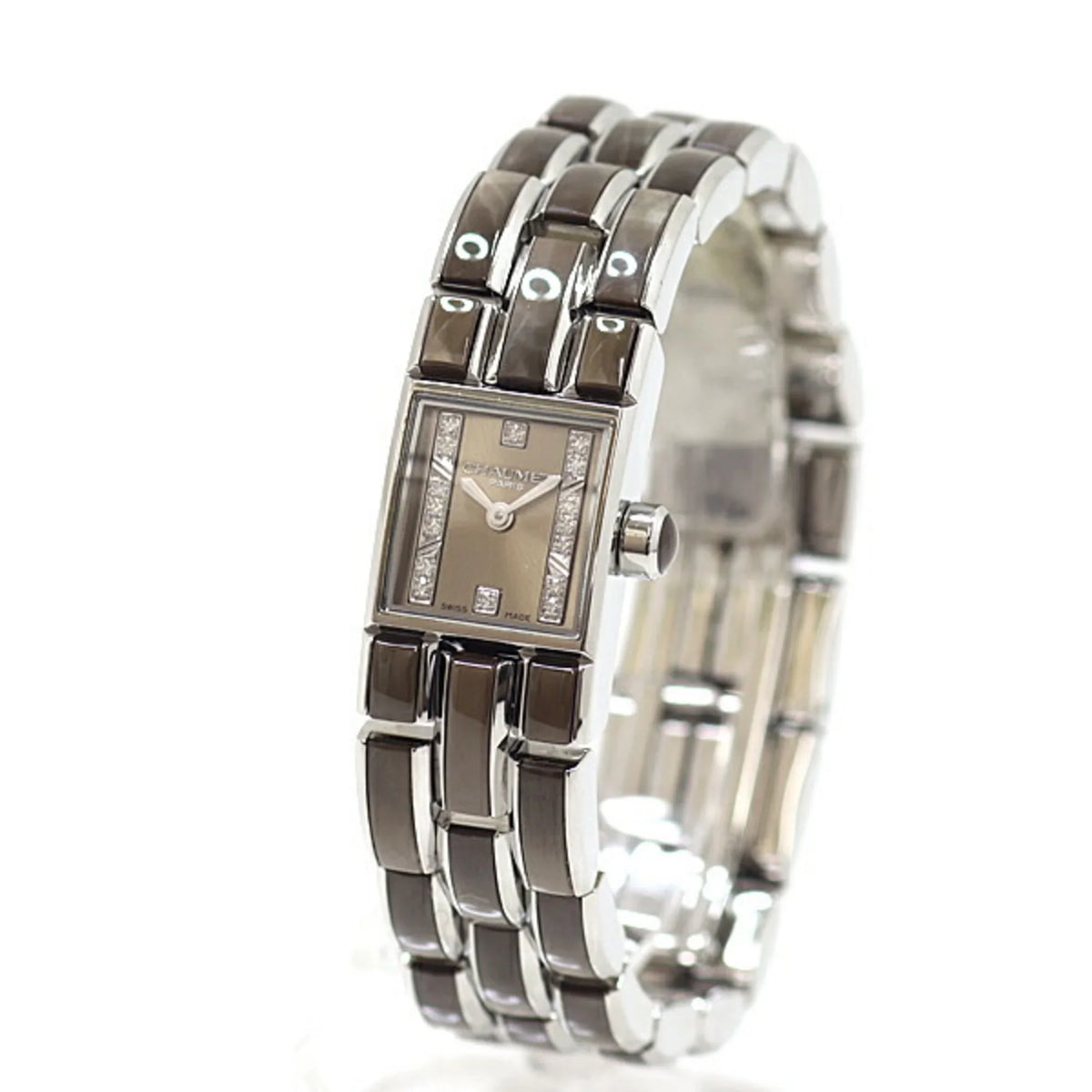 CHAUMET W19616-34B Crystal Watch Quartz Kaysis (Good) Dial Lumiere Brown Pre-Owned Ladies