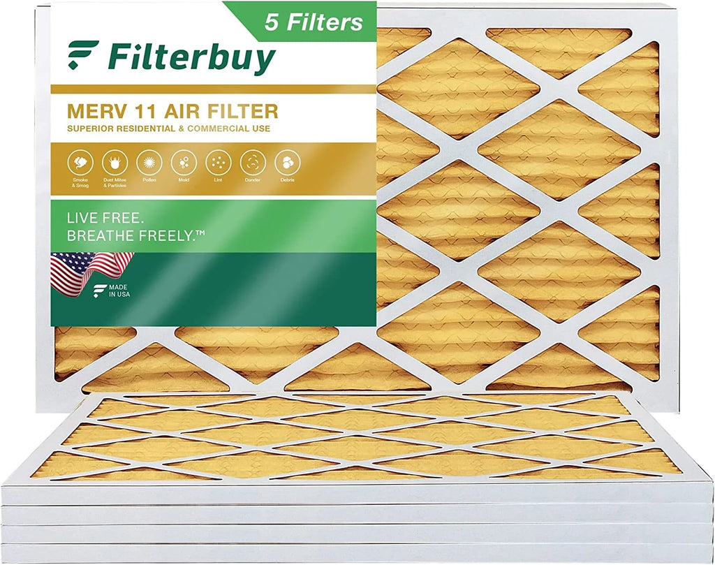 HVAC (5-Pack) AC 11 Filterbuy MERV 20x32x1 Air Filters Furnace Pleated