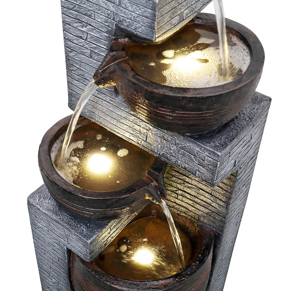 Resin outdoor With Light Fountain Cliffdell