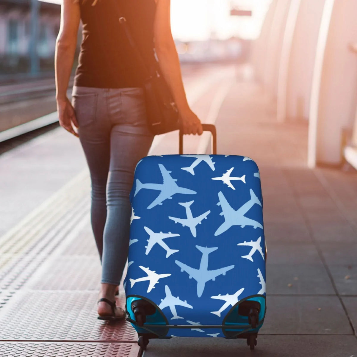 Cover Washable Travel 18-32 Bag,Anti-Scratch,Dust-Proof Lukts For Adult,S Suitcase Luggage The Kid Inch Sleeve Protector (For Airplanes Sky Luggage) In Suitcase Elastic