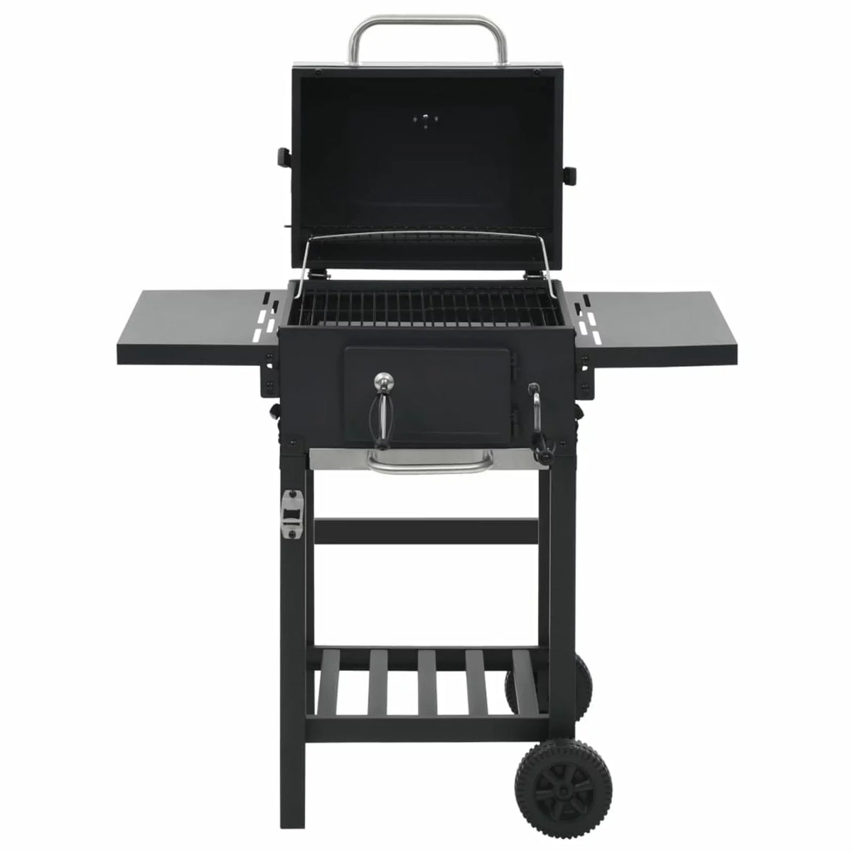 Charcoal-Fueled with Black Grill BBQ Bottom Shelf