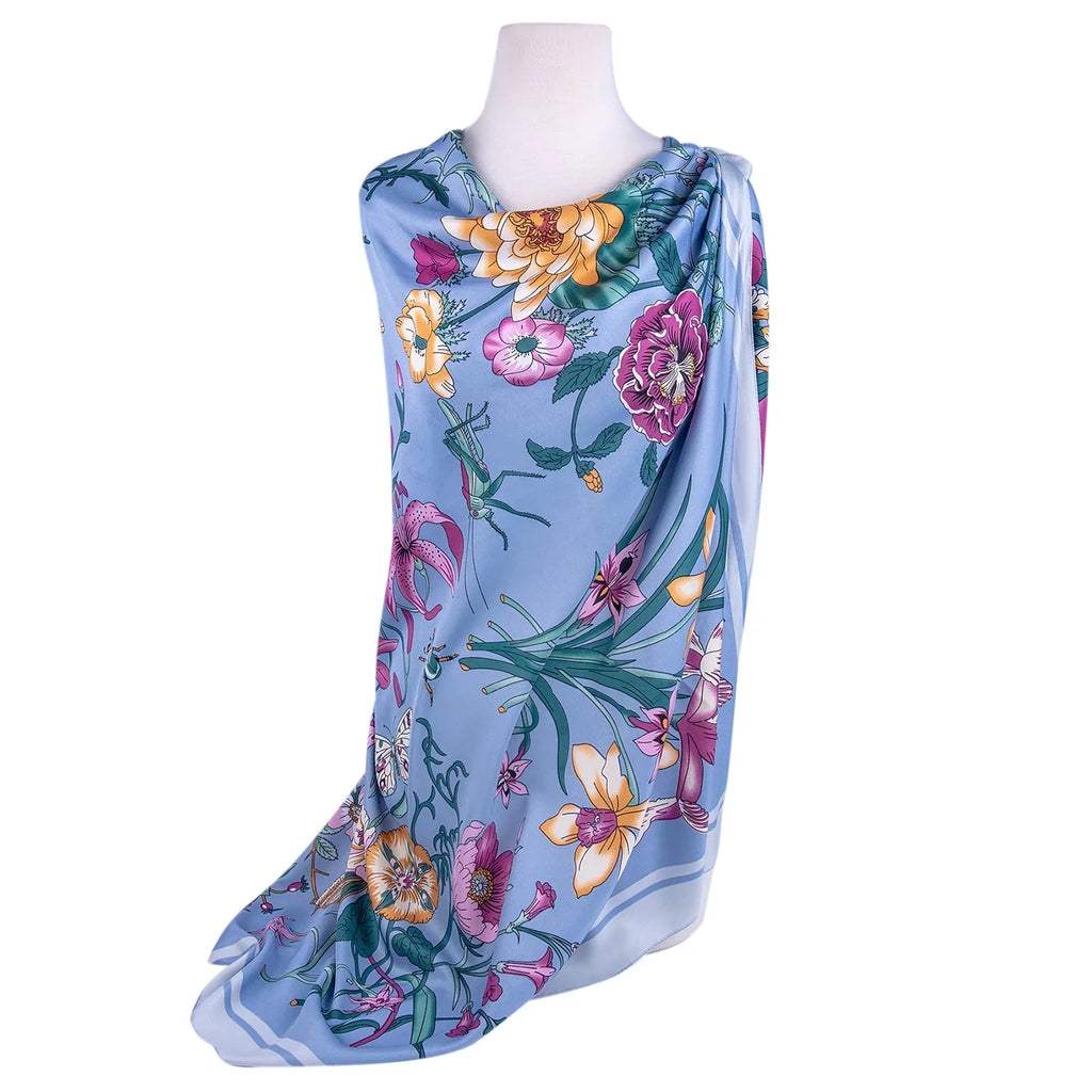 cm) Lilac Travel Shawl 130 and for Tops Wrap Women GOODS Silk Wedding STP Botany (130 Fashion Shawl Scarf for 51x51'' Evening * Shawl