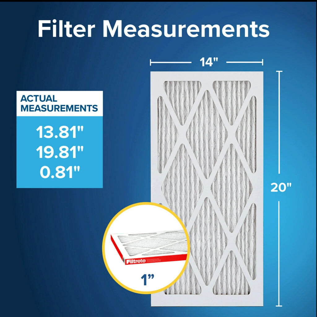 Air MPR Filters 1000 2 Filter, Defense, 14x20x1 11, MERV Filtrete Allergen