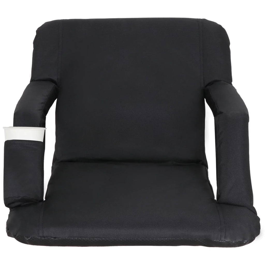 Seat Chair Black for Seat Reclining Folding Portable Stadium 6 Bleachers, HomGarden Waterproof,