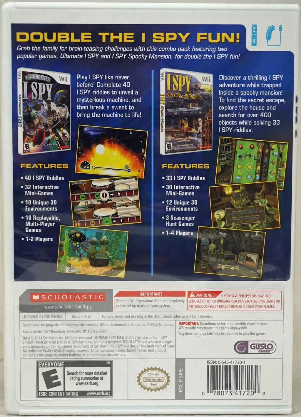 ~ I + Spy For I Games I Spy Bundle Spy One Mansion) (Ultimate in Wii Two Spooky