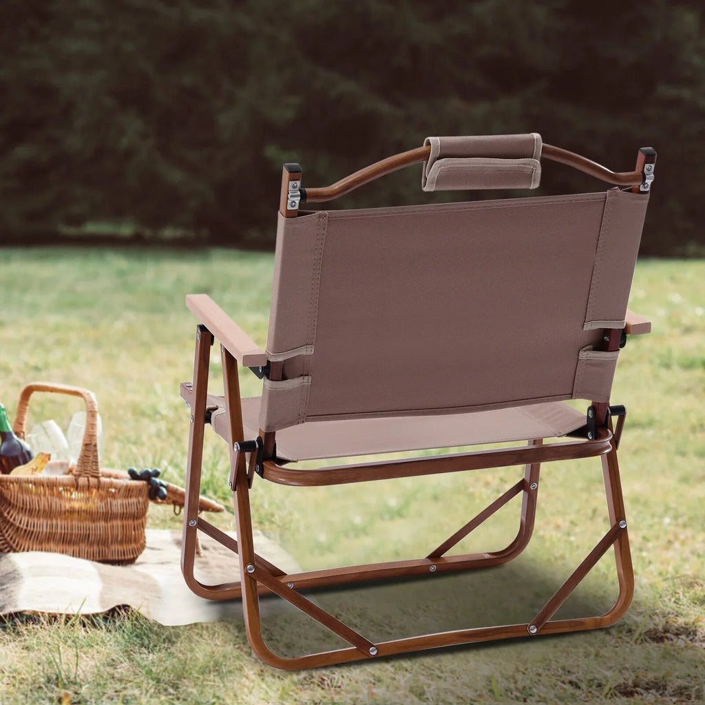 Portable 600D Park Aluminum for Chair Folding Alloy Fabric Hiking Camping Oxford