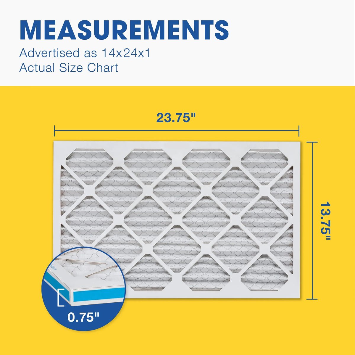 14x24x1 14x24x1, Air in Box Pleated USA MERV 13, the of Filter, Aerostar Made 6,