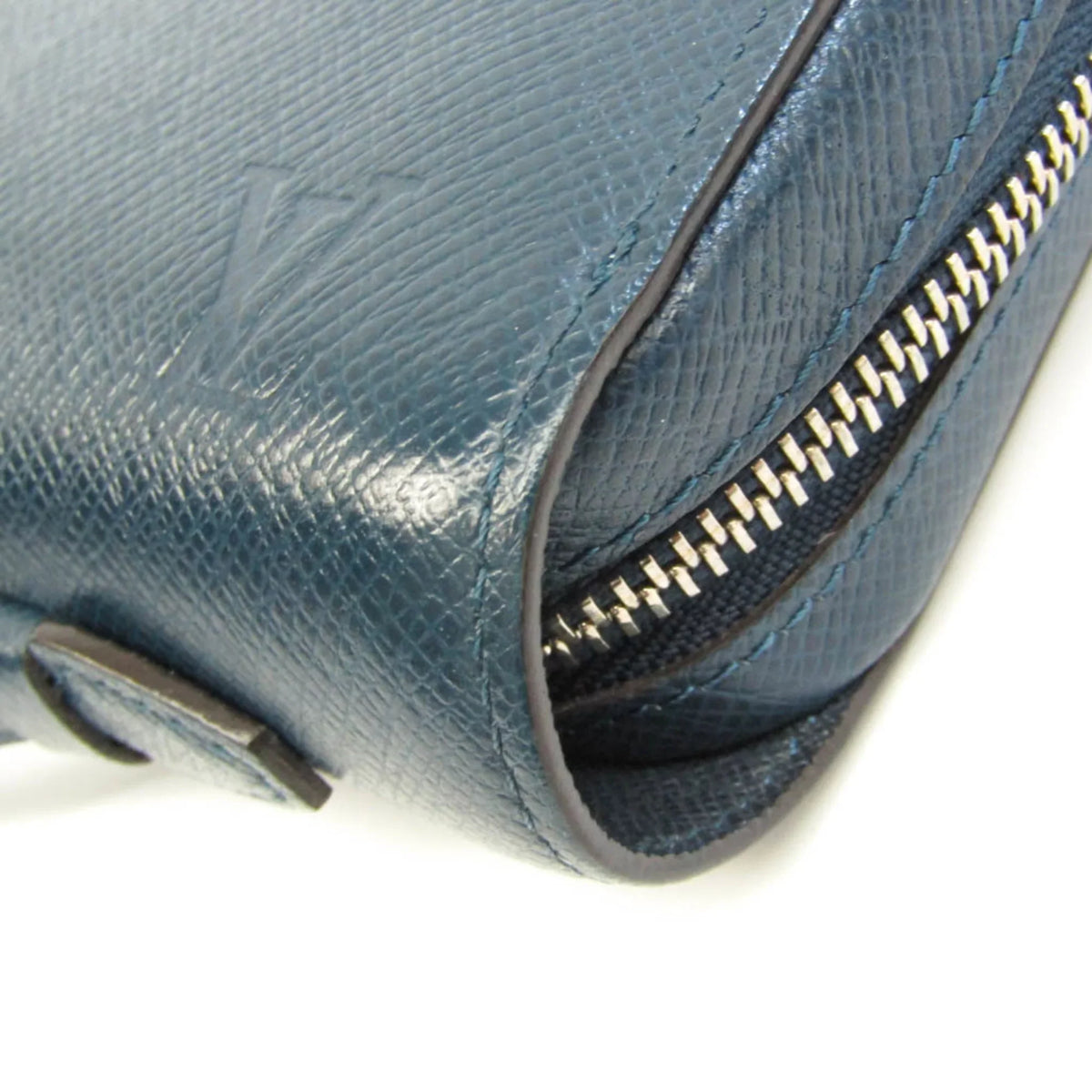 M64019 Men's Leather Taiga Wallet Long Taiga Zippy Blue Vuitton Louis Navy (bi-fold) XL Pre-Owned (Good)