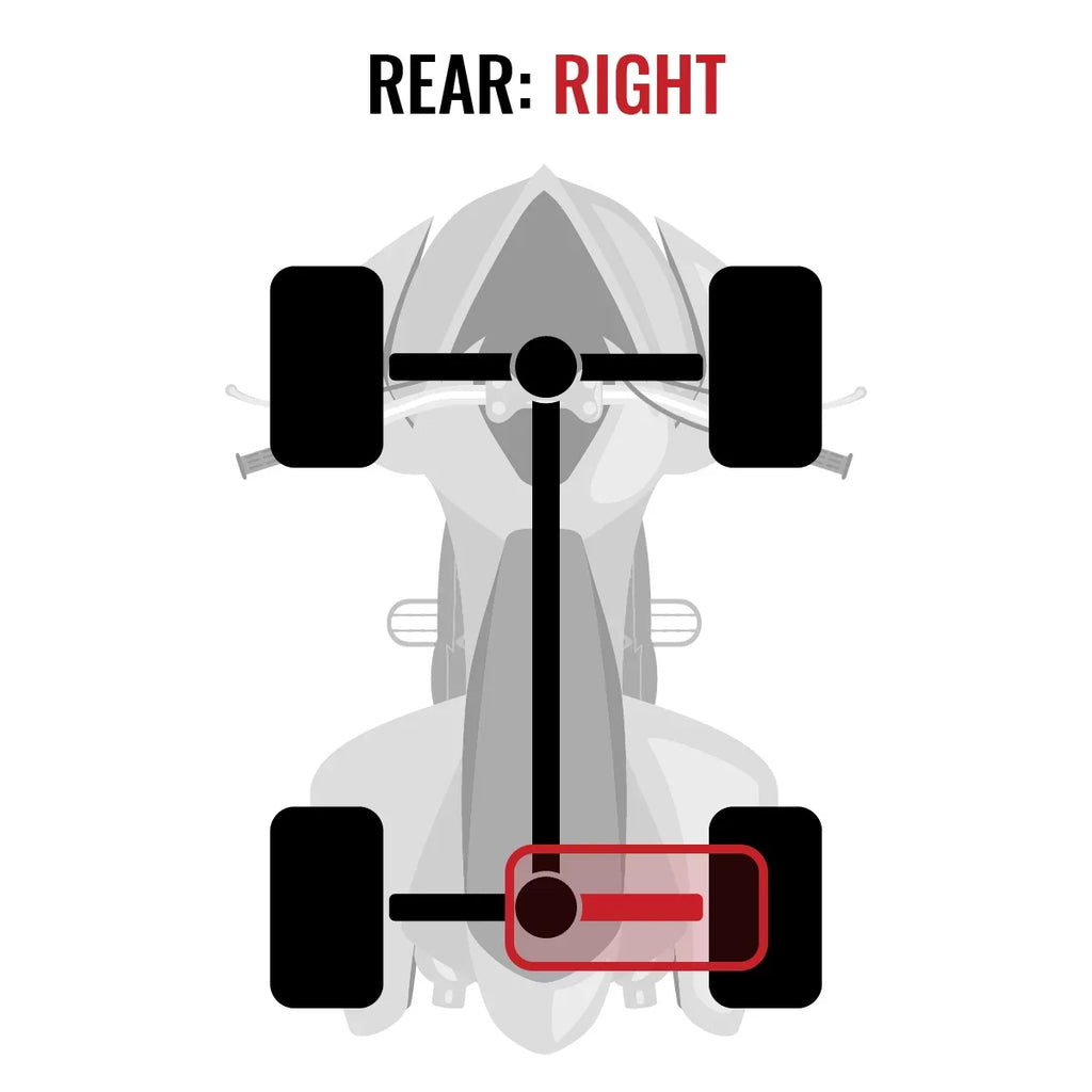 Axle Rear MAX compatible - 1000 Right 2015 XT 4X4 Outlander EFI with Can-Am Sixity
