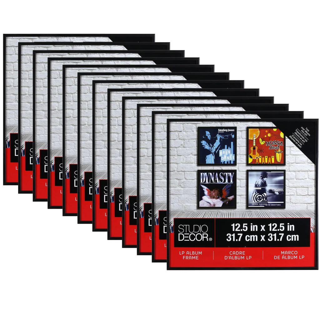 Frame Picture Studio Display - Vinyl Includes 12 Bulk by Album Décor LP Hardware Pack - Black Hanging Frame