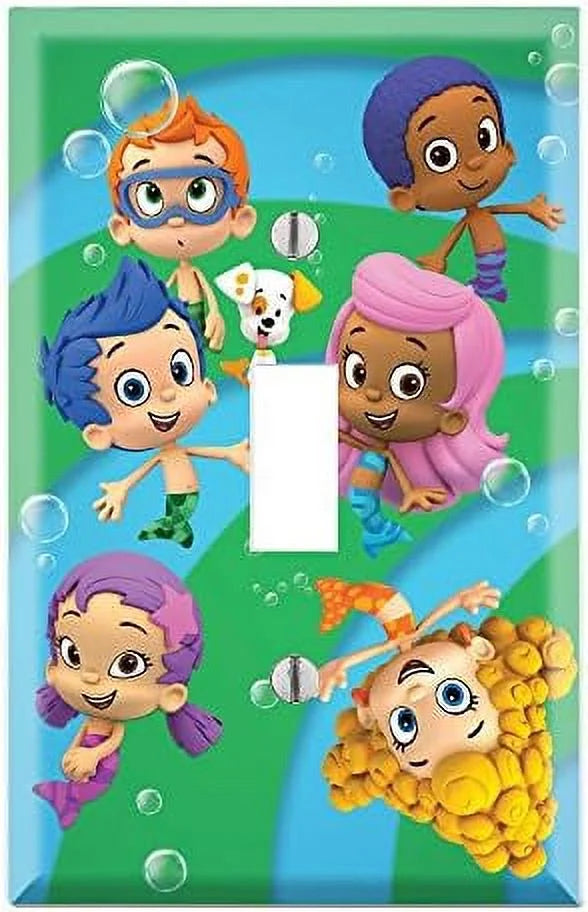 Toggle Bubble Switch - Guppies Plate Cover Single Wall Wallplate Decor