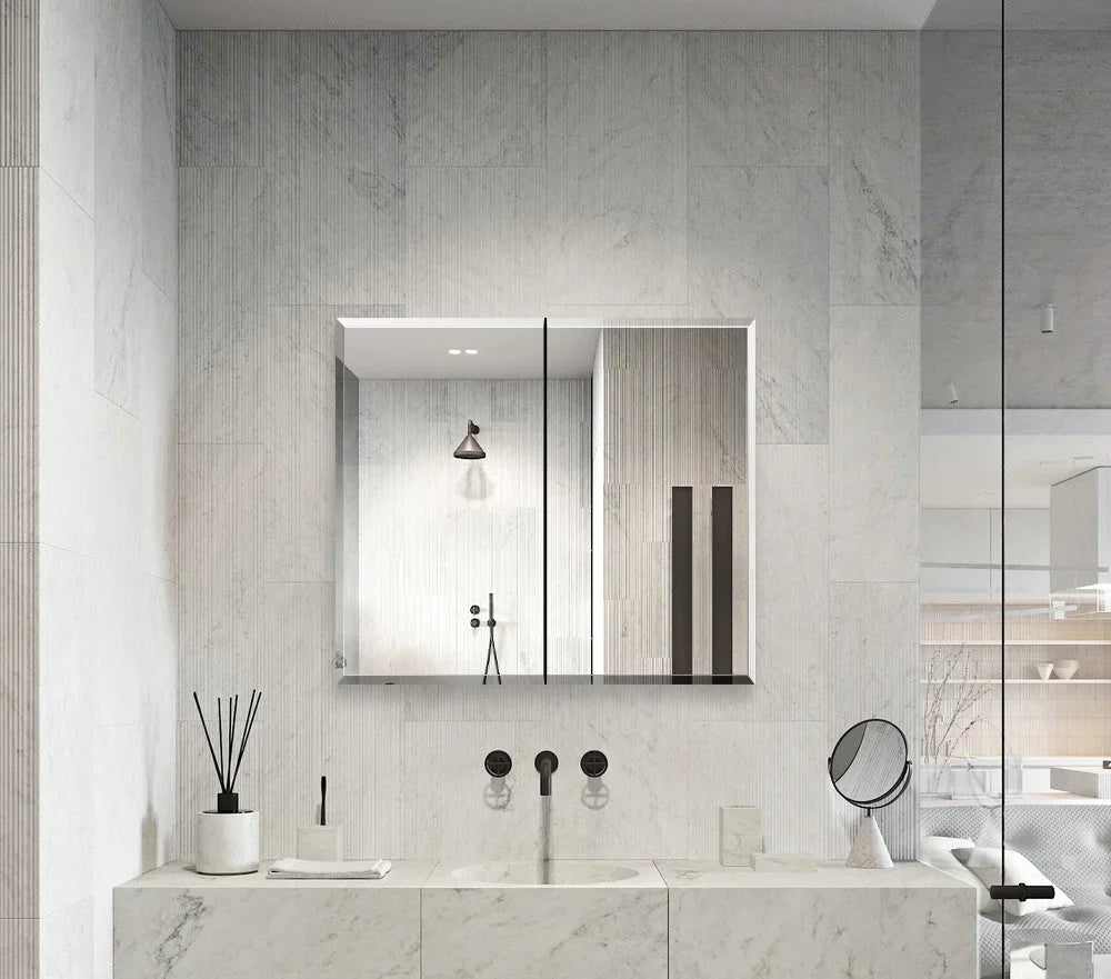 Reflections Elegant Double Cabinet Door Medicine Mirror