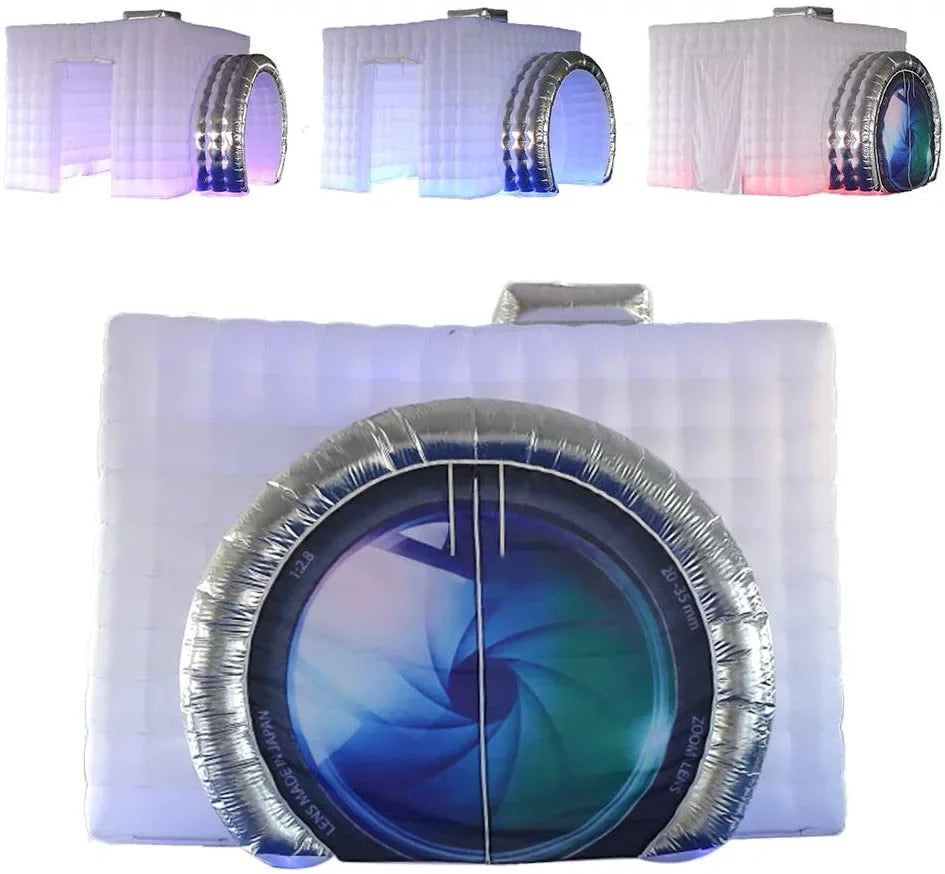 Booth Exhibition Photo Blower, Enclosure Tent Shaped Event, Photo Inflatable Show, Wedding, Camera for with Cube Miumaoev Booth 3.52.82.5M Backdrop Inflatable