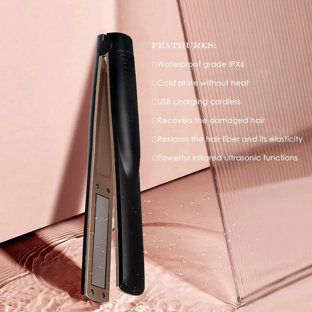 Hair Wireless Care DIMUXI Recovers Straightner, the Damaged Professional Iron, Ultrasonic Iron Hair, Portable Cold