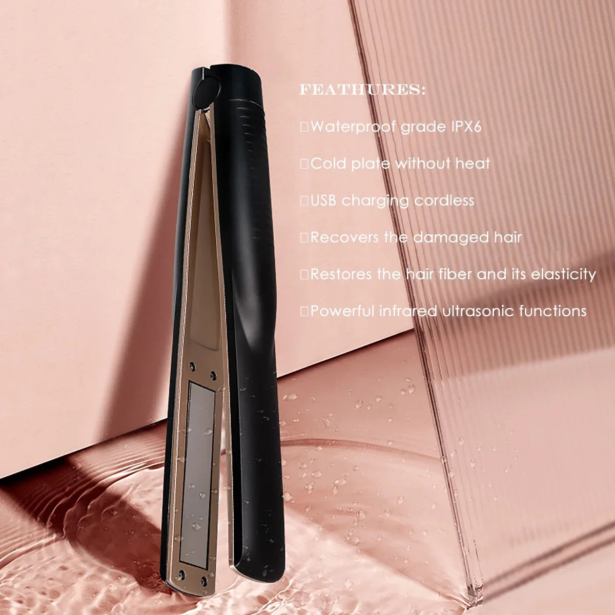 Hair Wireless Care DIMUXI Recovers Straightner, the Damaged Professional Iron, Ultrasonic Iron Hair, Portable Cold