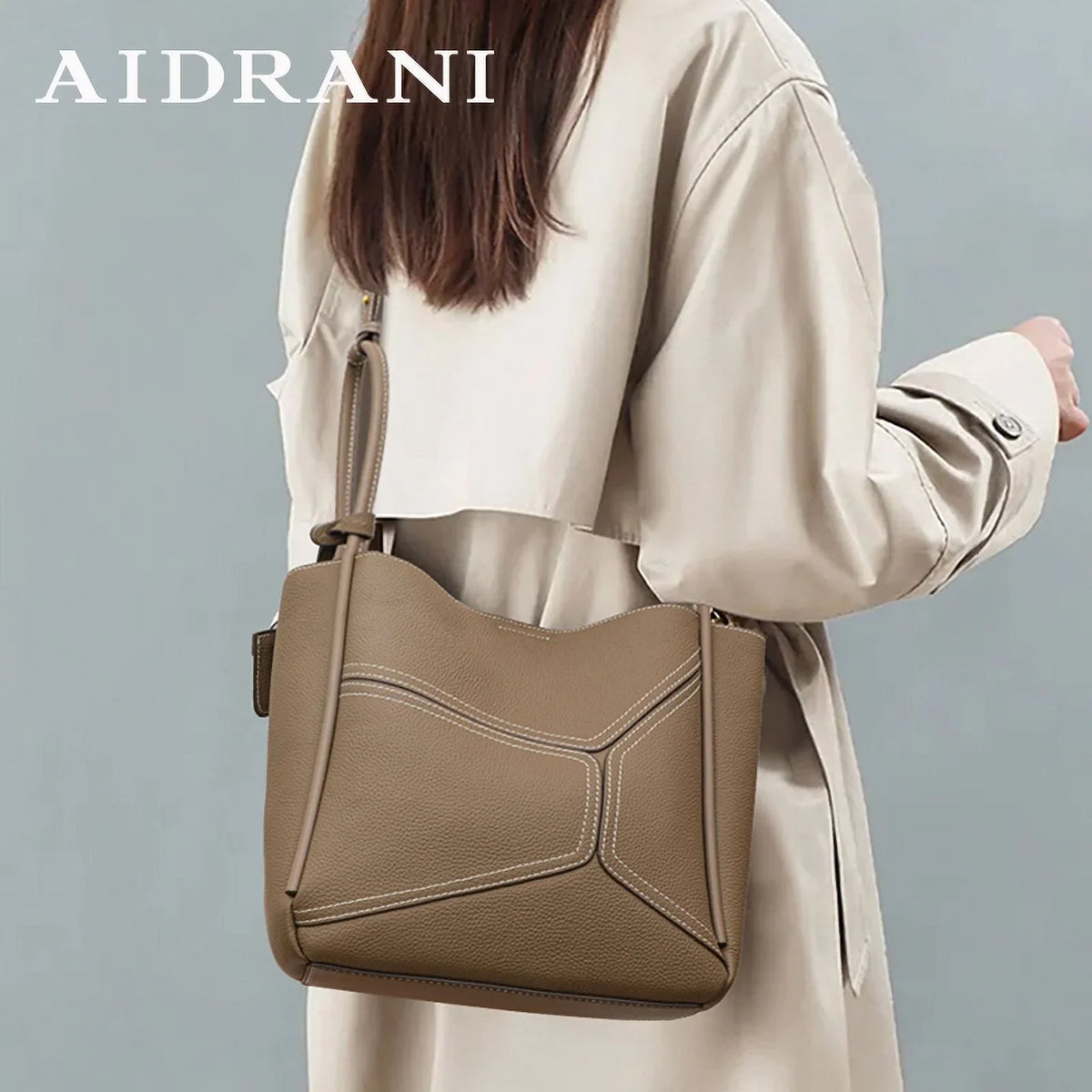 bag commuter 2024 Tote Fashion Aidrani women's leather Ladies bag new retro