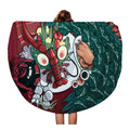 inch Beach Dragon Antique Beach Travel Tapestry Towels 60 Boat Festival Blanket Dumpling Round Throw Food Circular Ancient SIDONKU Mat Towel Red Cartoon Circle