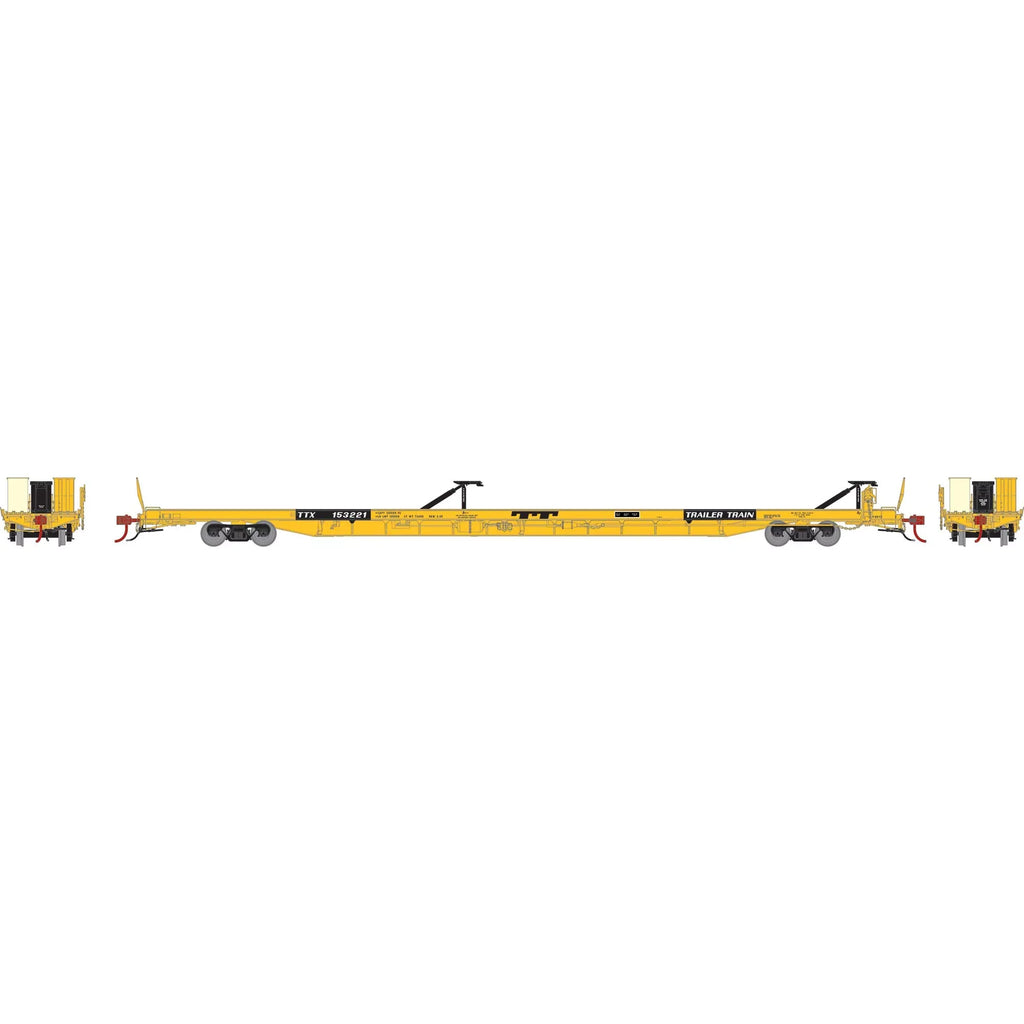 Trailer ATHG69597 #153221 HO HO Vehicles TTX/Yellow F89F Athearn