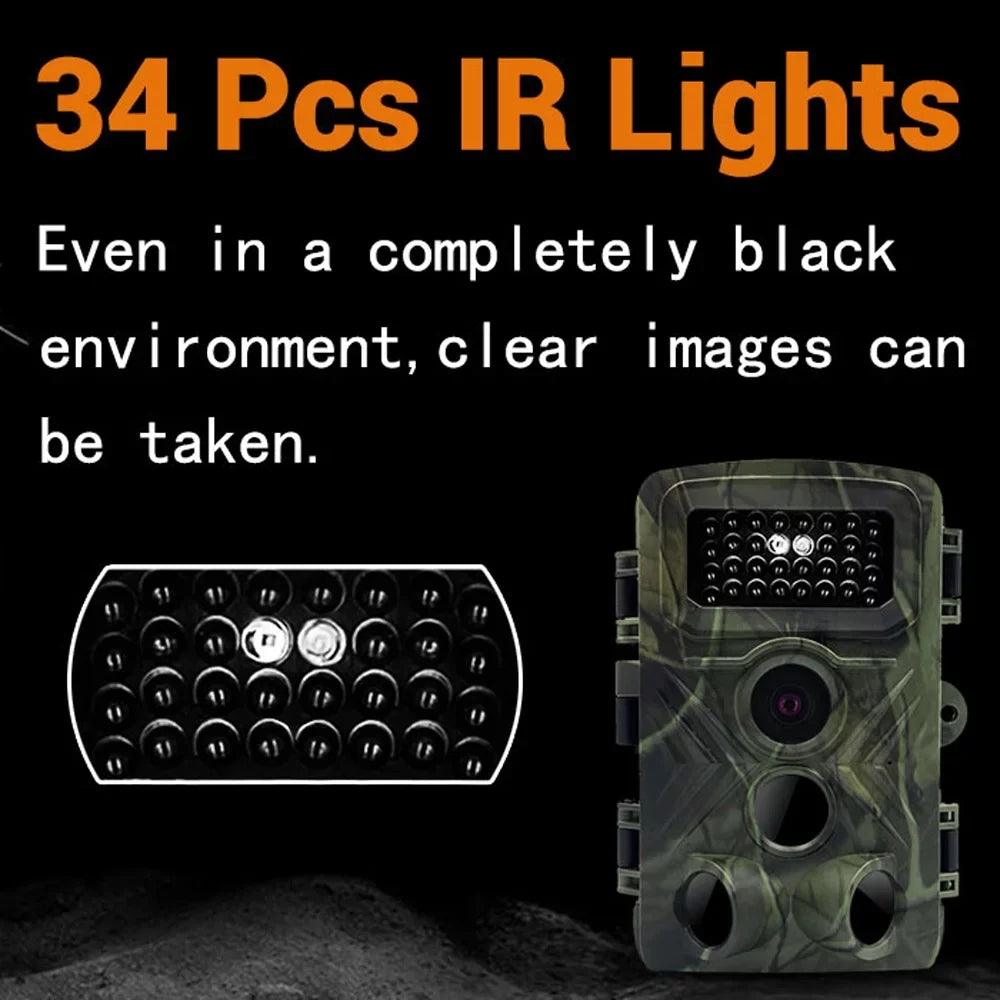 2.0 Inch Night-Visions Night Day Outdoor TFT Hunts 1080P Color 32MP Trail Infrared Camera Use Detection Camera Camera Waterproof IP66 Display Field