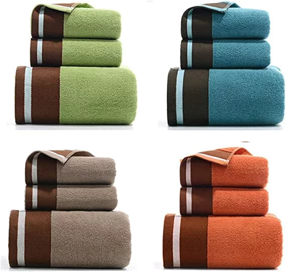 Cotton Towels Bath Bathroom,Blue Sets for Towel Towels Hand Bath Absorbent Bath Soft 3 Luxury Nvzi Combed Towels Towel Bath Sheets Bathroom Piece Set, Shower
