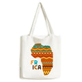 Shopping Satchel Map Canvas Handbag stripes Characters Fancy Africa Casual Tote Bag