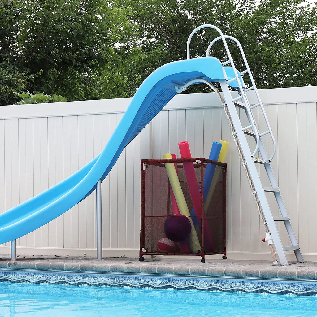 (43" L Rolling Mesh Holder, Balls, Storage x Large, Bin, 28" Essentially x Floats and Brown W 25" Style Organizer Equipment Yours Noodles Kids Toys, 563009 H), Height, Pool