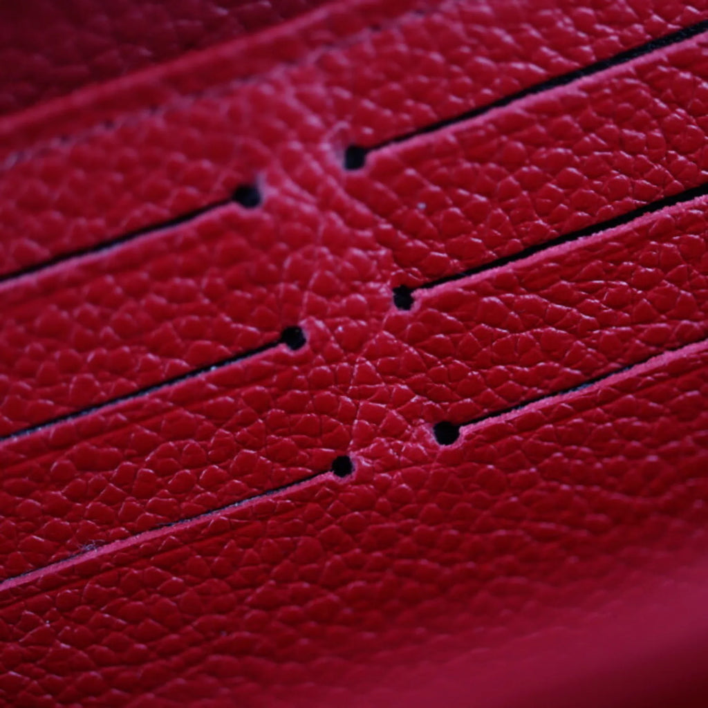 Monogram Implant Vuitton Round Zippy Louis Pre-Owned Around Cerise Zipper LOUIS M60737 Wallet Long Zip (Good) VUITTON
