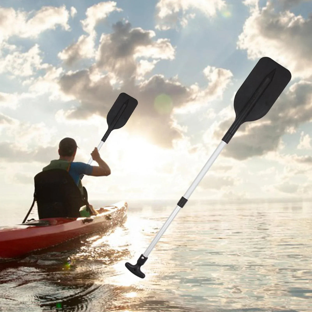 Paddle for Black Paddle Sports Flexible Boat Canoeing Boat funtasica Outdoor Activities Kayaking Canoe Oars Beginners Durable Float