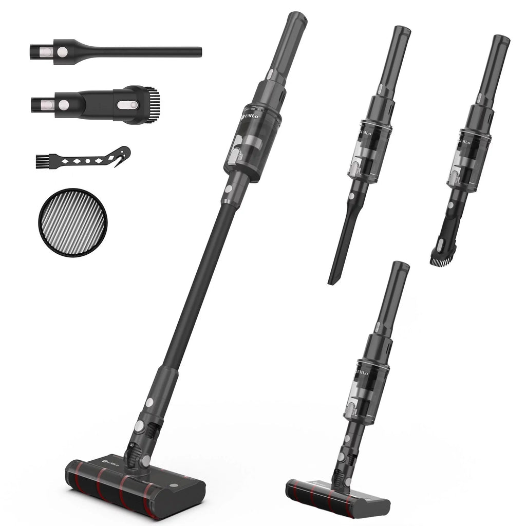 Vacuum Vacuum,Lightweight Vacuum Cleaner Soft Home Cleaner 40Mins Floor for Umlo Cordless Hardwood Handheld Brush Sofa Head, Double Roller 22kPa Powerful Directional Runtime Car up to 6-in-1