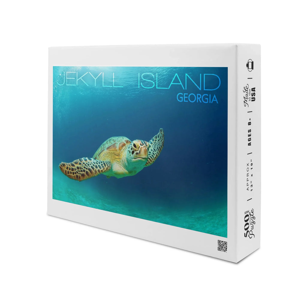 Sea Piece for Island, (19x27 500 Puzzle Family, Georgia, Jigsaw in Premium inches, Jekyll Made USA) Adults and Turtle