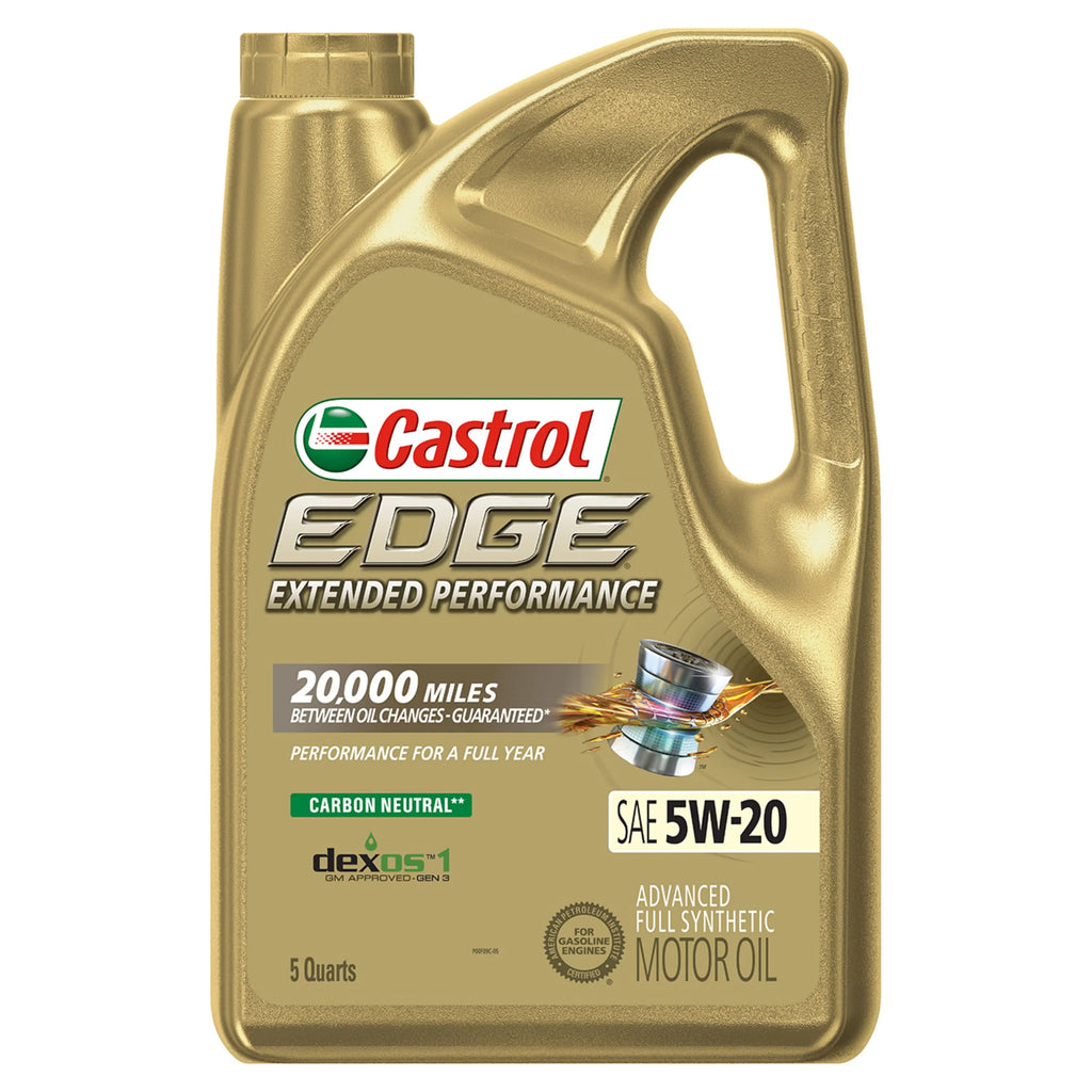 EDGE Performance Advanced 5 5W-20 Full Synthetic Quarts Extended Oil, Castrol Motor