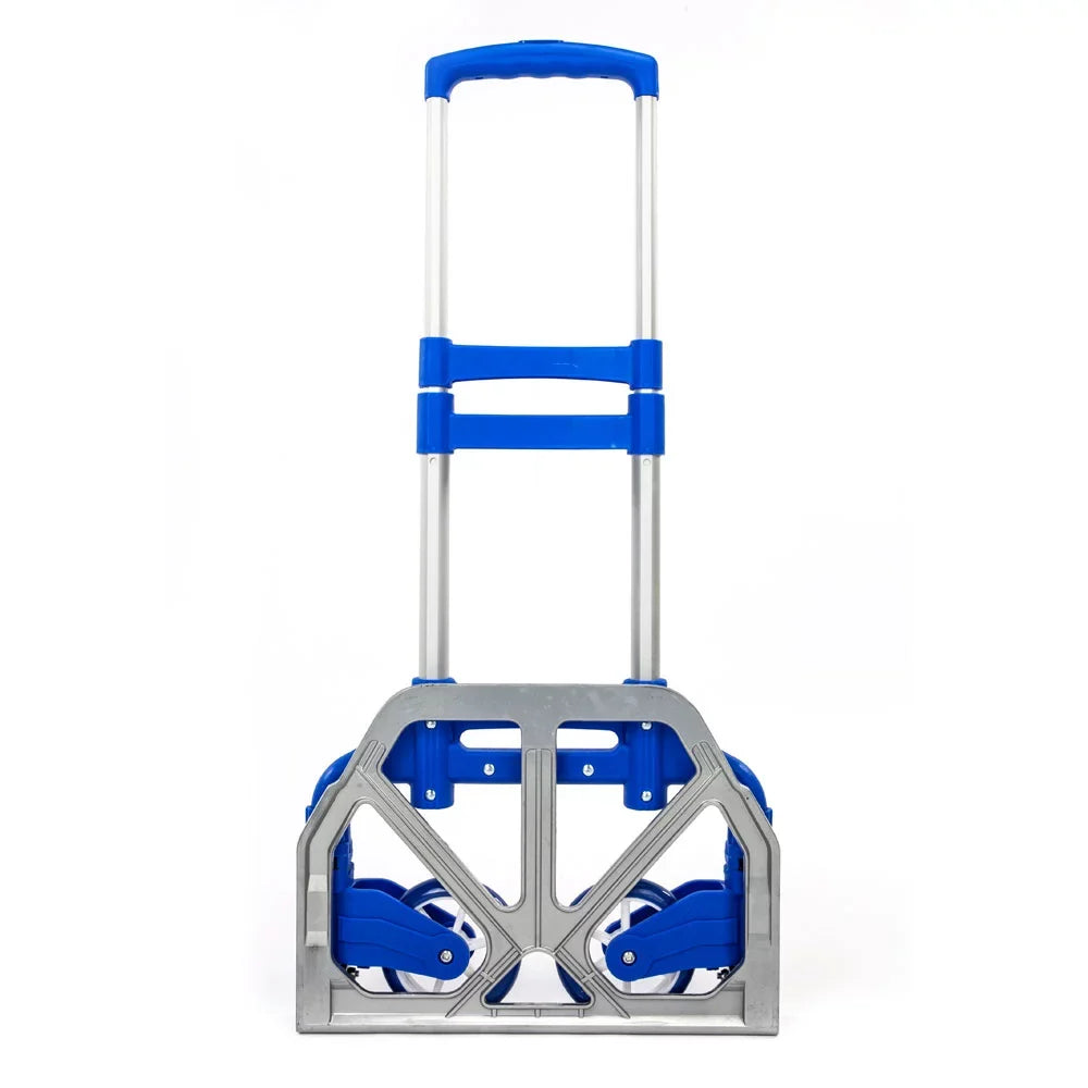 Dolly, Folding Folding Truck, 165 Trolley Blue Luggage Hand Heavy-Duty Cart, lb QEEK Aluminum Capacity Portable Cart with Rubber Telescoping Wheels, and Hand Hand Truck Handle and