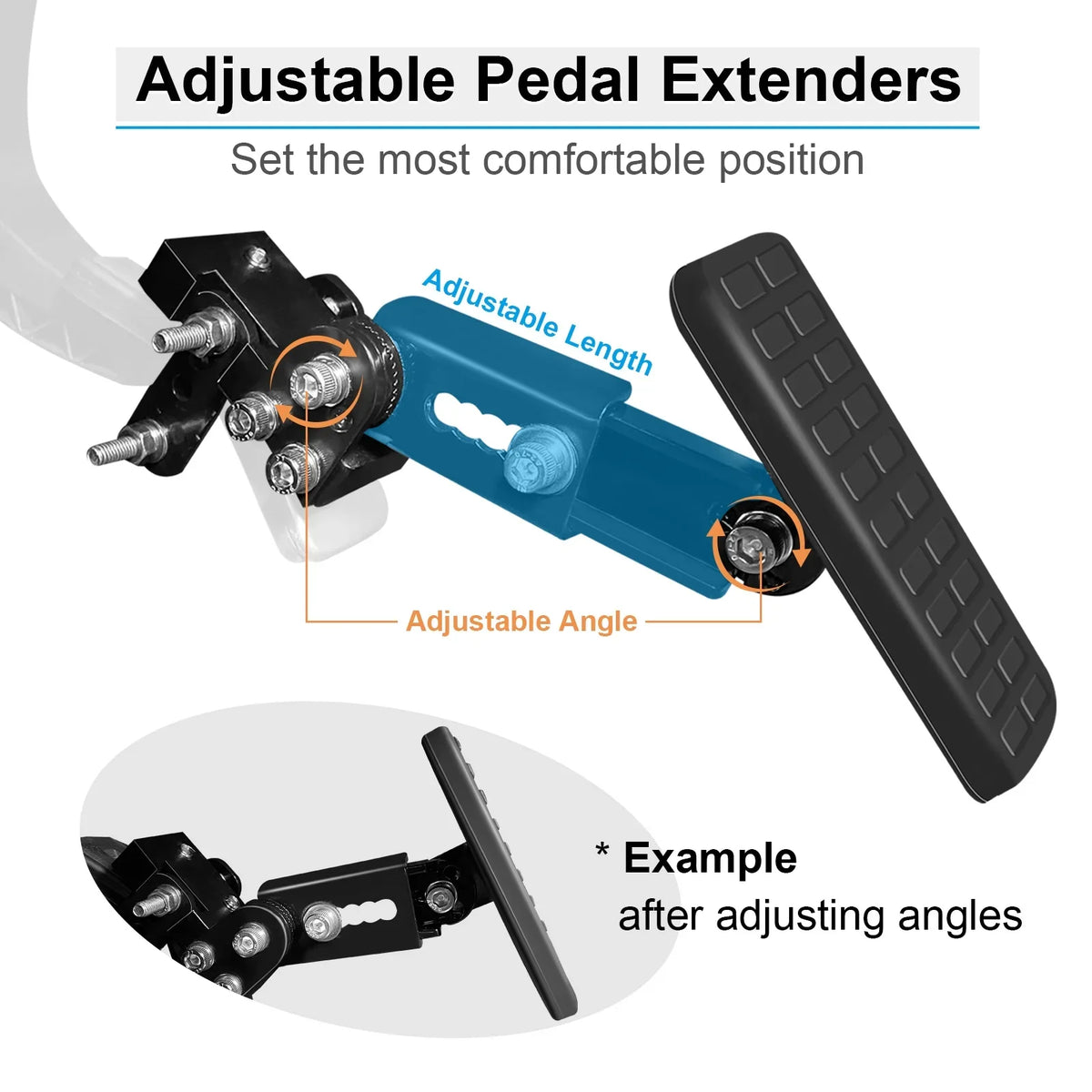 Adjustable Driving Short and People Pedal Black for Drivers Cars Brake Angle, Length Gas Extenders and DriFeez