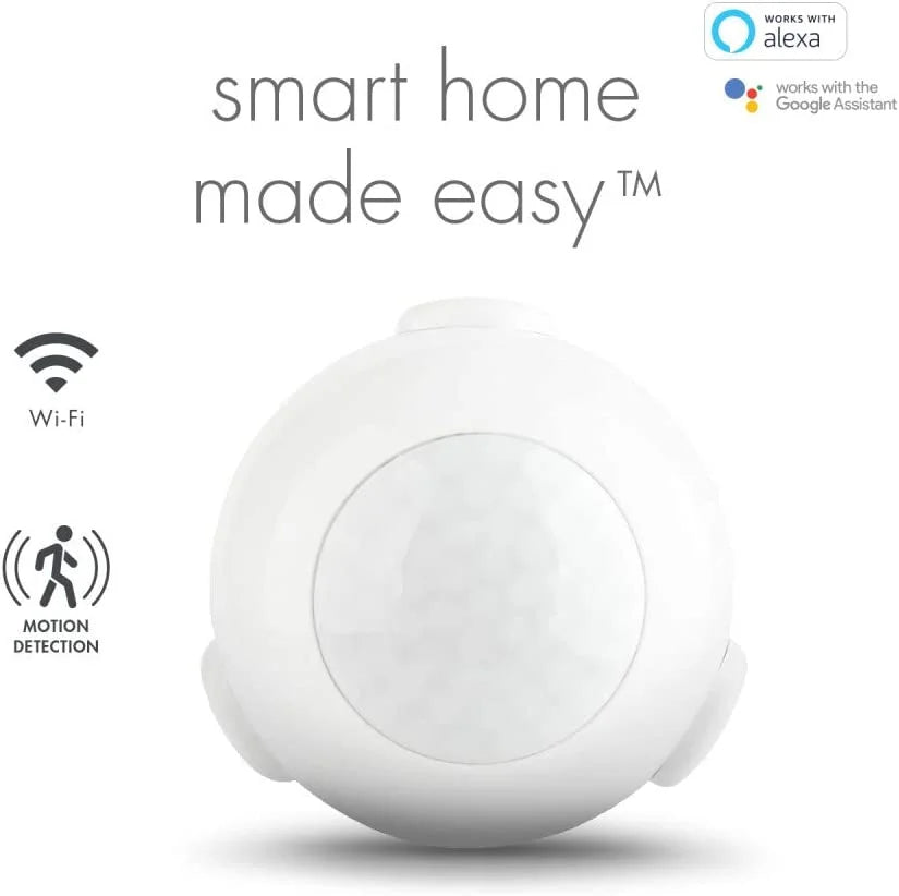 Required, Operated, Battery Hub No Motion Smart White,50026 Wi-Fi Detector,