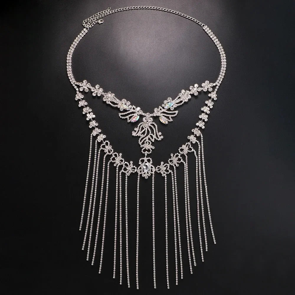 Jewelry Jewelry Mask for Costumes Headpiece Rhinestone Crystal Chain Face Hair Tassel Halloween Women Face