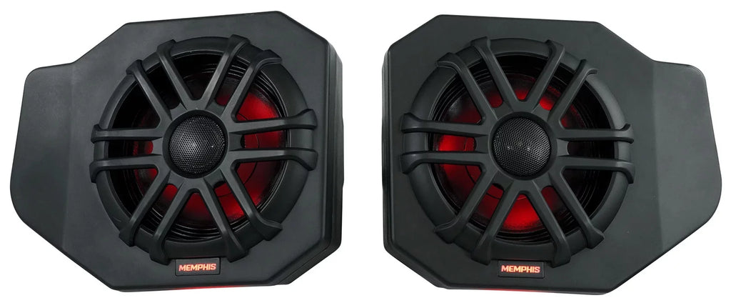 Tower Memphis Polaris 2018+ Ranger RNGR65FE Audio Speakers+Amp For Pods+LED Pair