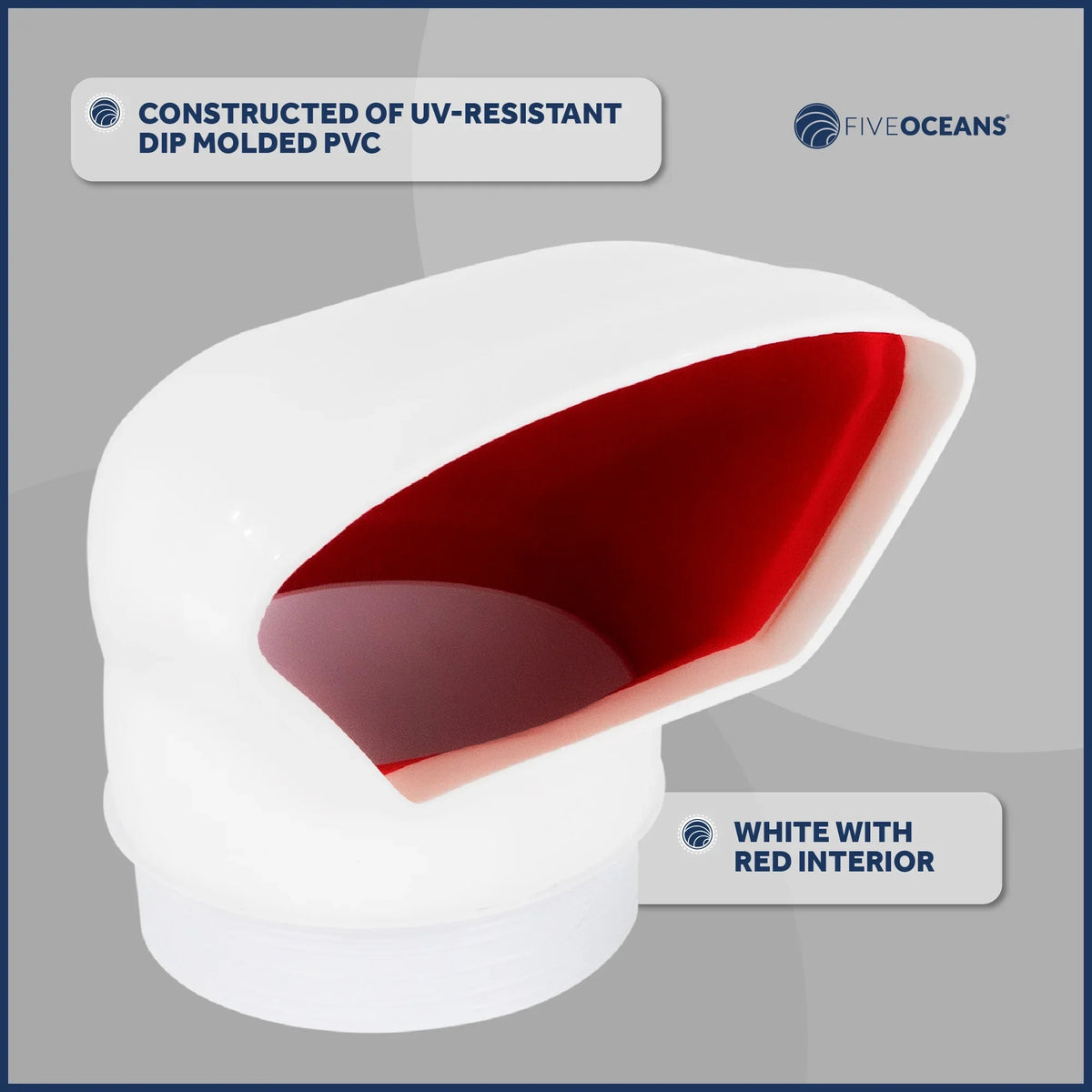 Cover, or for PVC, Cabin Air FO88-M2 Deck Snap-On Pack 2 - Cowl and and Intake Plate Oceans with Profile Vent Interior, Ventilation Low Red Five UV-Resistant 3-Inch Flexible